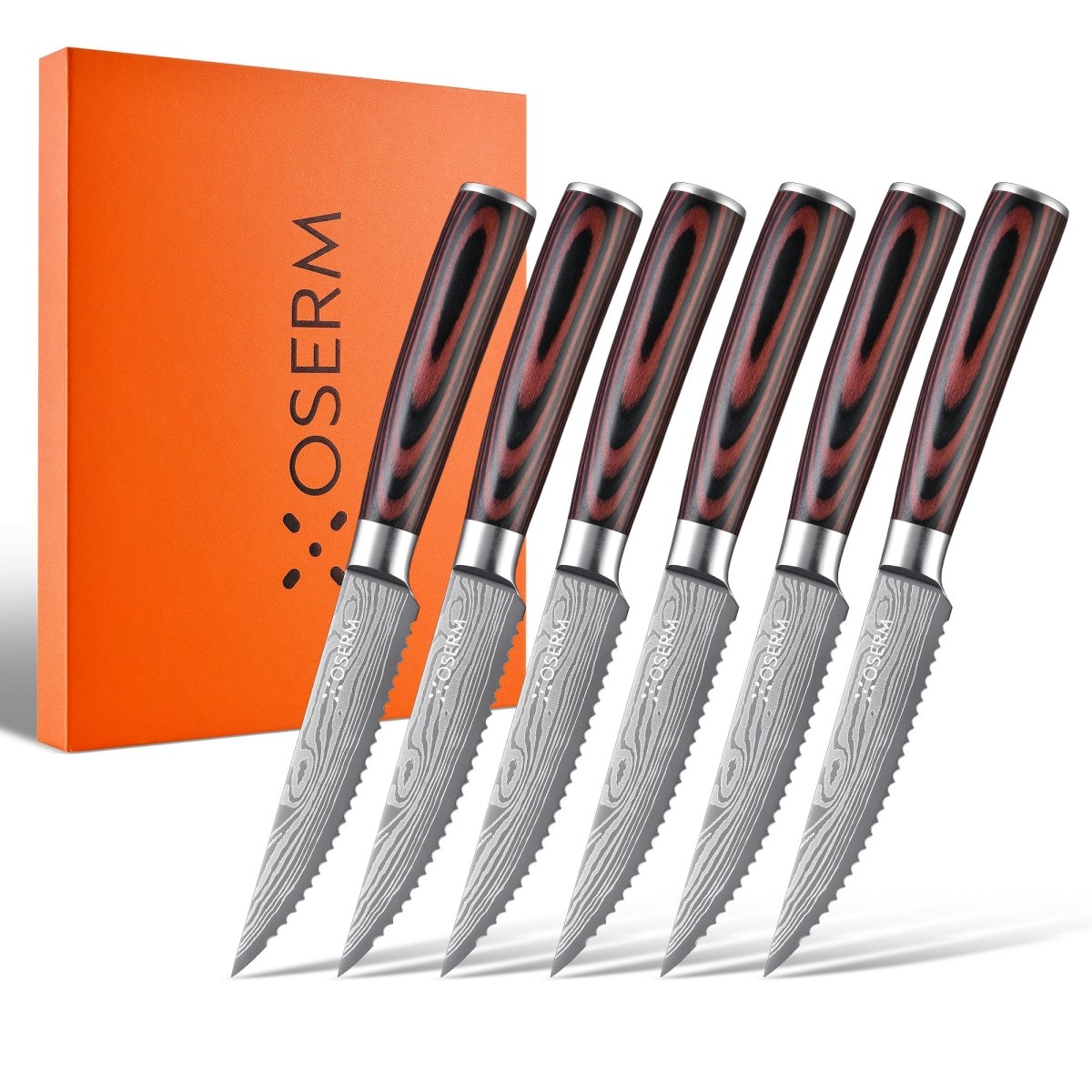 OSERM Kitchen Knife Set with Free 8'' Chef Knife